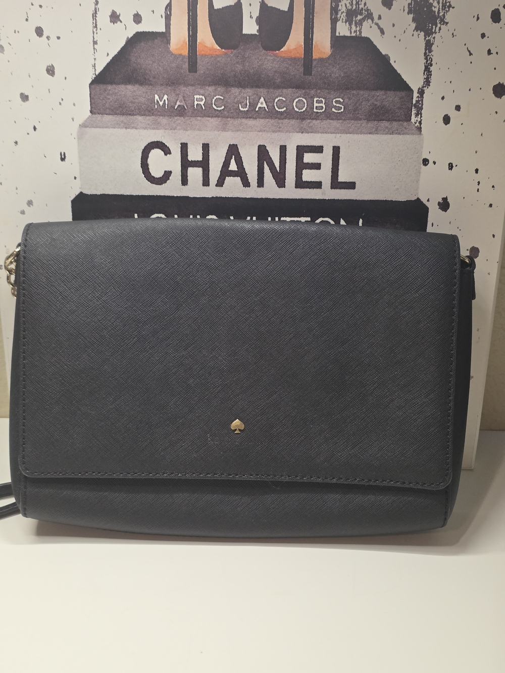 Kate Spade Saffiano Leather Charlotte Street ALEK Crossbody Bag - Black